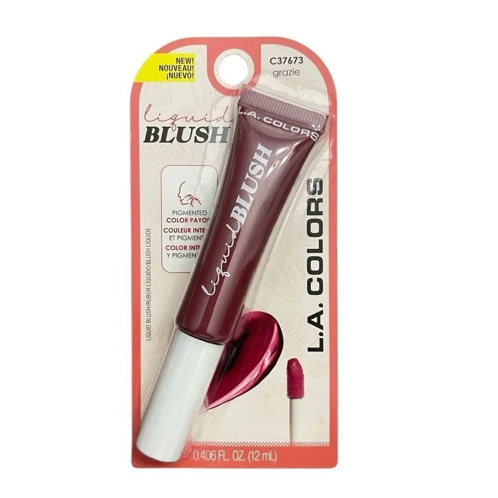 LA Colors Liquid Blush Grazie Deep Mauve Rose Dewy Pigmented Cream Blush NIP